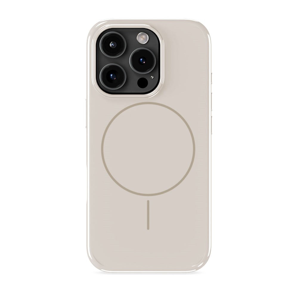 iPhone 16 Pro Holdit Mono Cover - MagSafe Kompatibel - Light Beige / Beige