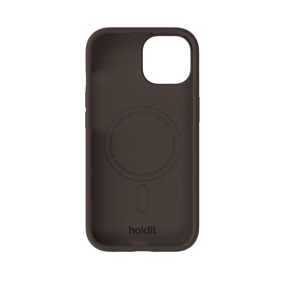 iPhone 15 / 14 / 13 Holdit Soft Touch MagSafe Silikone Mobil Cover - Chocolate