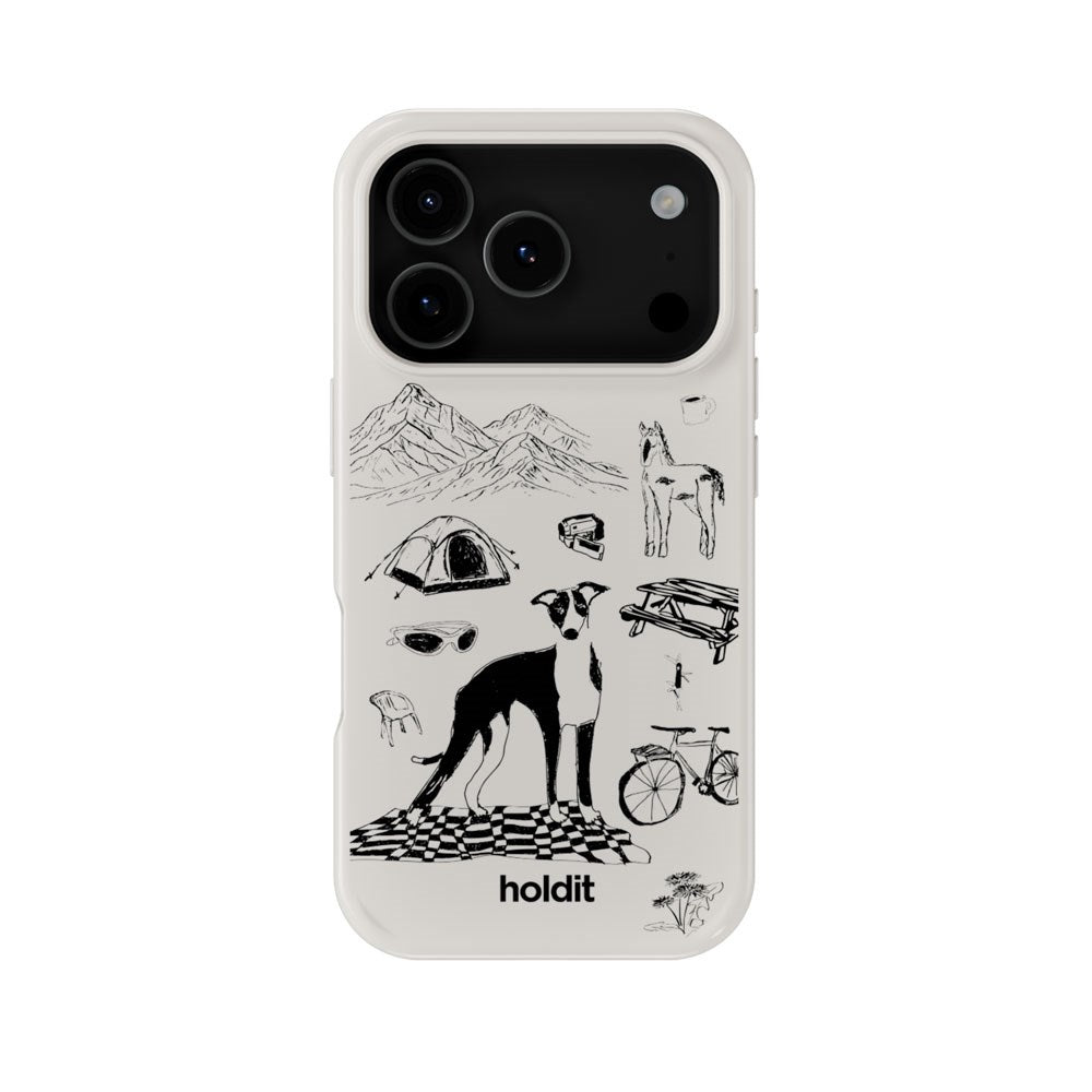 iPhone 17 Pro Holdit Graphic Print Cover - Wool Gray