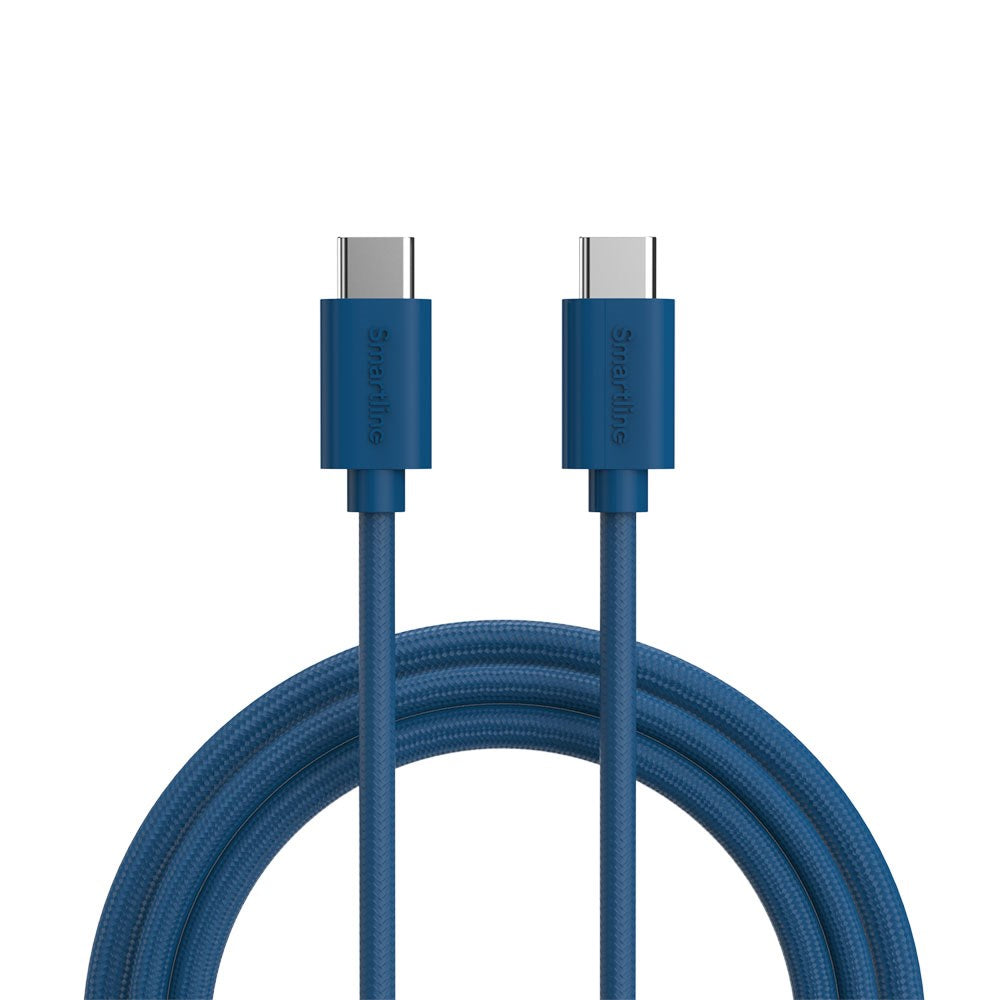 Smartline (60W) USB-C til USB-C Ladekabel - 2 Meter - Mørkeblå