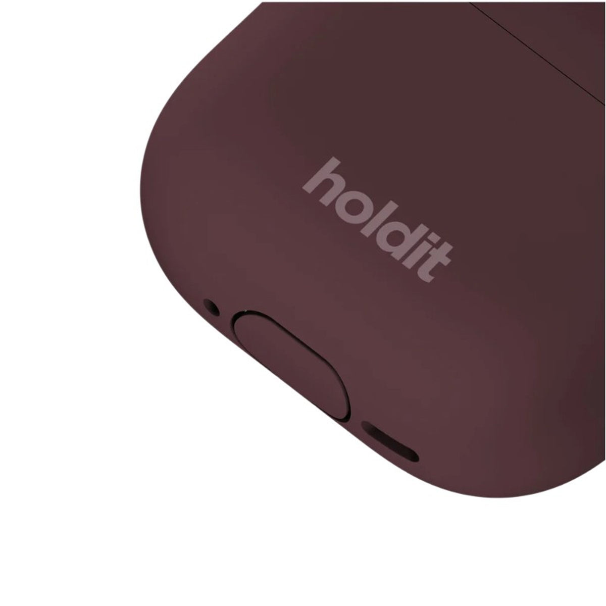Apple AirPods (5. & 4. Gen.) Holdit Silicone Cover m. Karabinhage - Bordeaux