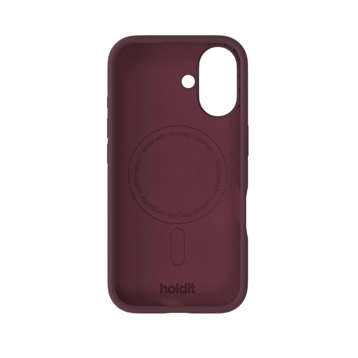 iPhone 16 Holdit Soft Touch MagSafe Silikone Mobil Cover - Bordeaux