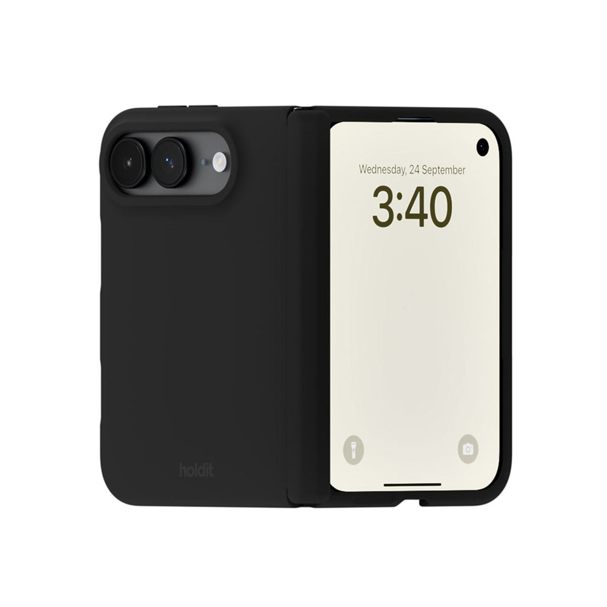 iPhone Duo Holdit Soft Touch Silikone Cover - Black