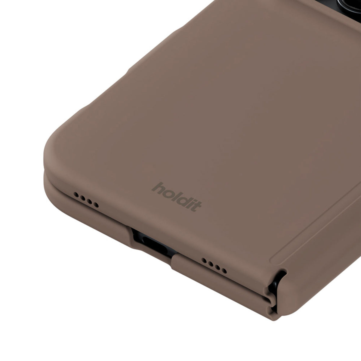 iPhone Duo Holdit Soft Touch Silikone Cover - Mocha Brown
