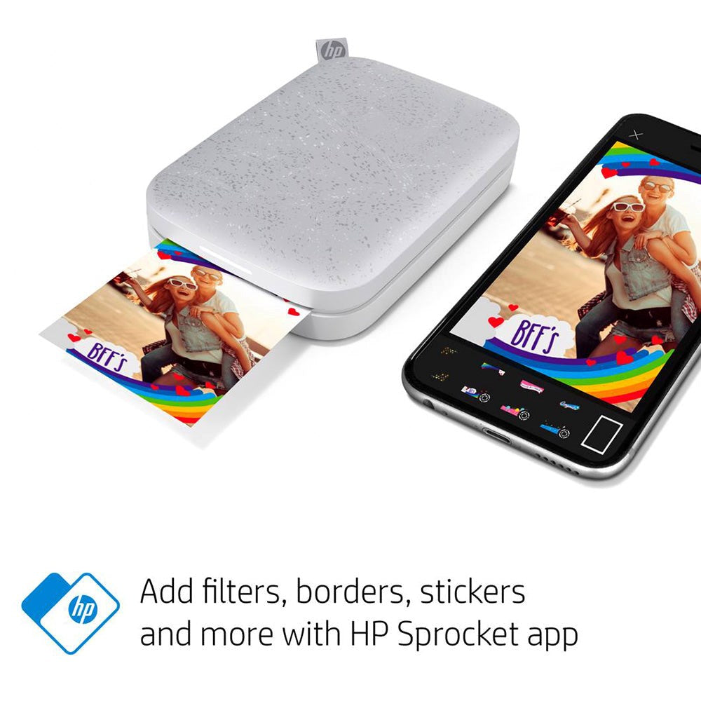HP Sprocket mobil fotoskriver 5 x 7,6 cm med. Fotopapir - Grå