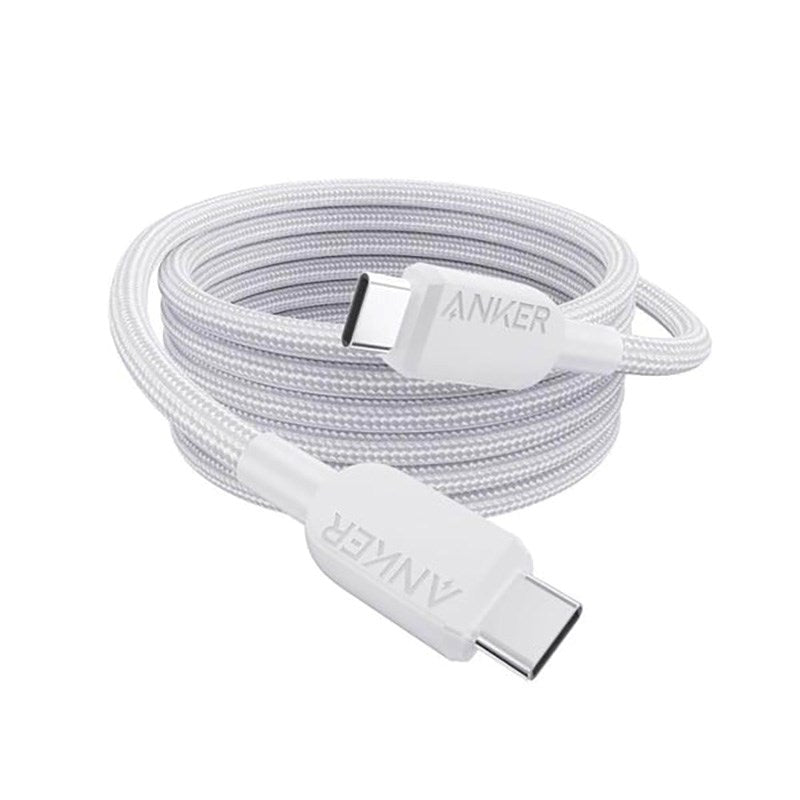 Anker - USB-C til USB-C - 240W - 1.8m - Kabel - Hvid
