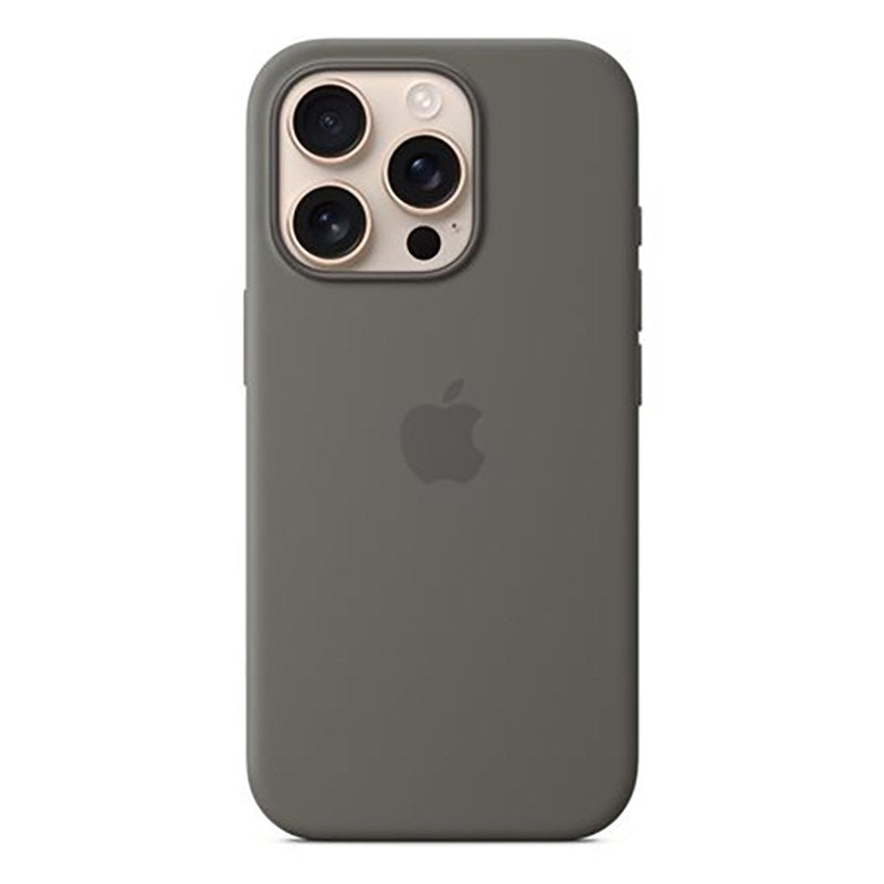Originalt Apple iPhone 16 Pro Silikon Bakdeksel - MagSafe-kompatibelt - Stone Grey MYYL3ZM/A)