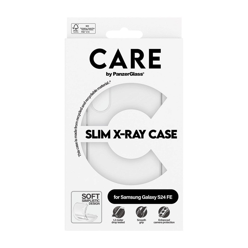 CARE by PanzerGlass Samsung Galaxy S24 FE FASHION X-Ray Soft Basic Bakdeksel - Gjennomsiktig