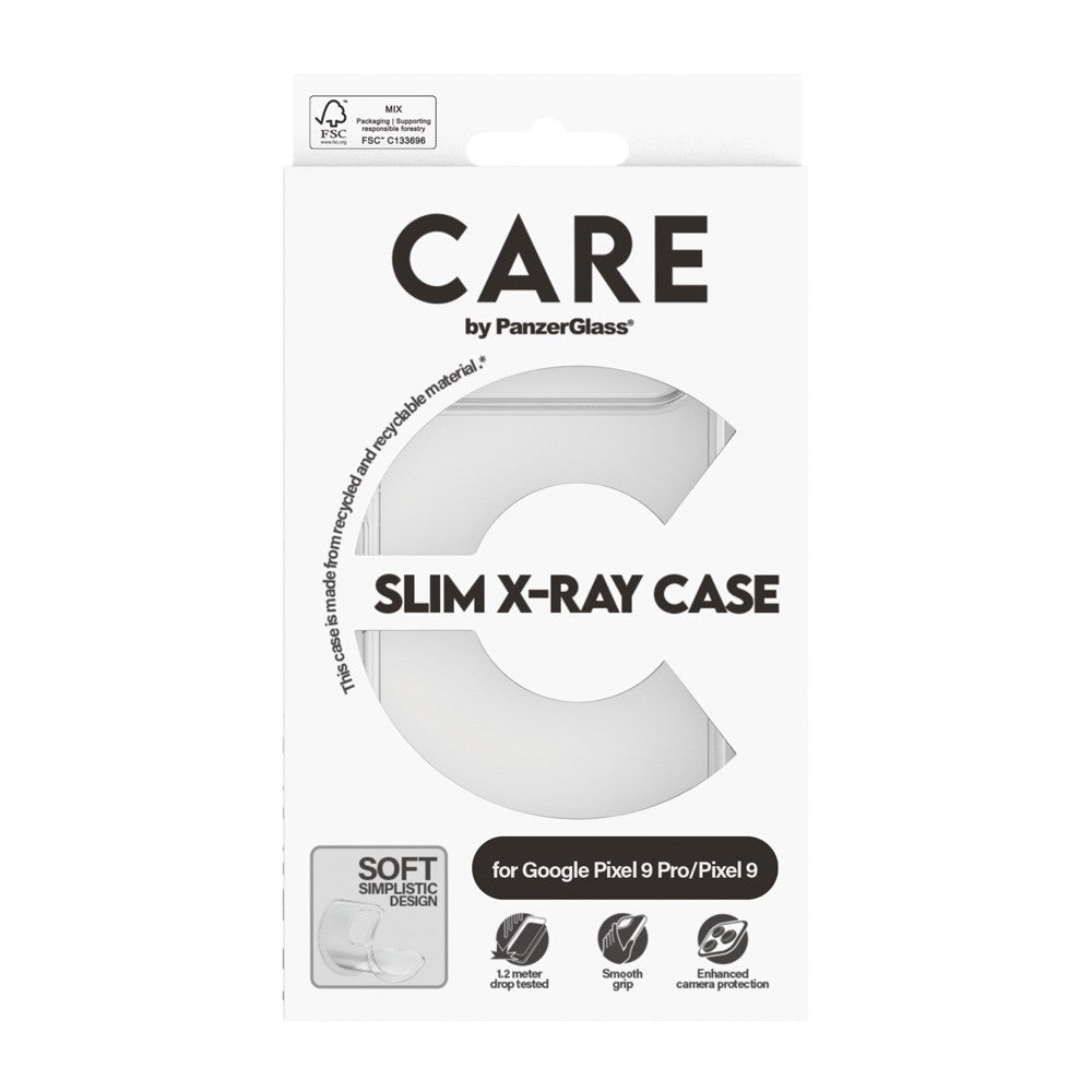 CARE by PanzerGlass Google Pixel 9/9 Pro FASHION X-Ray Soft Basic Bakdeksel – Gjennomsiktig