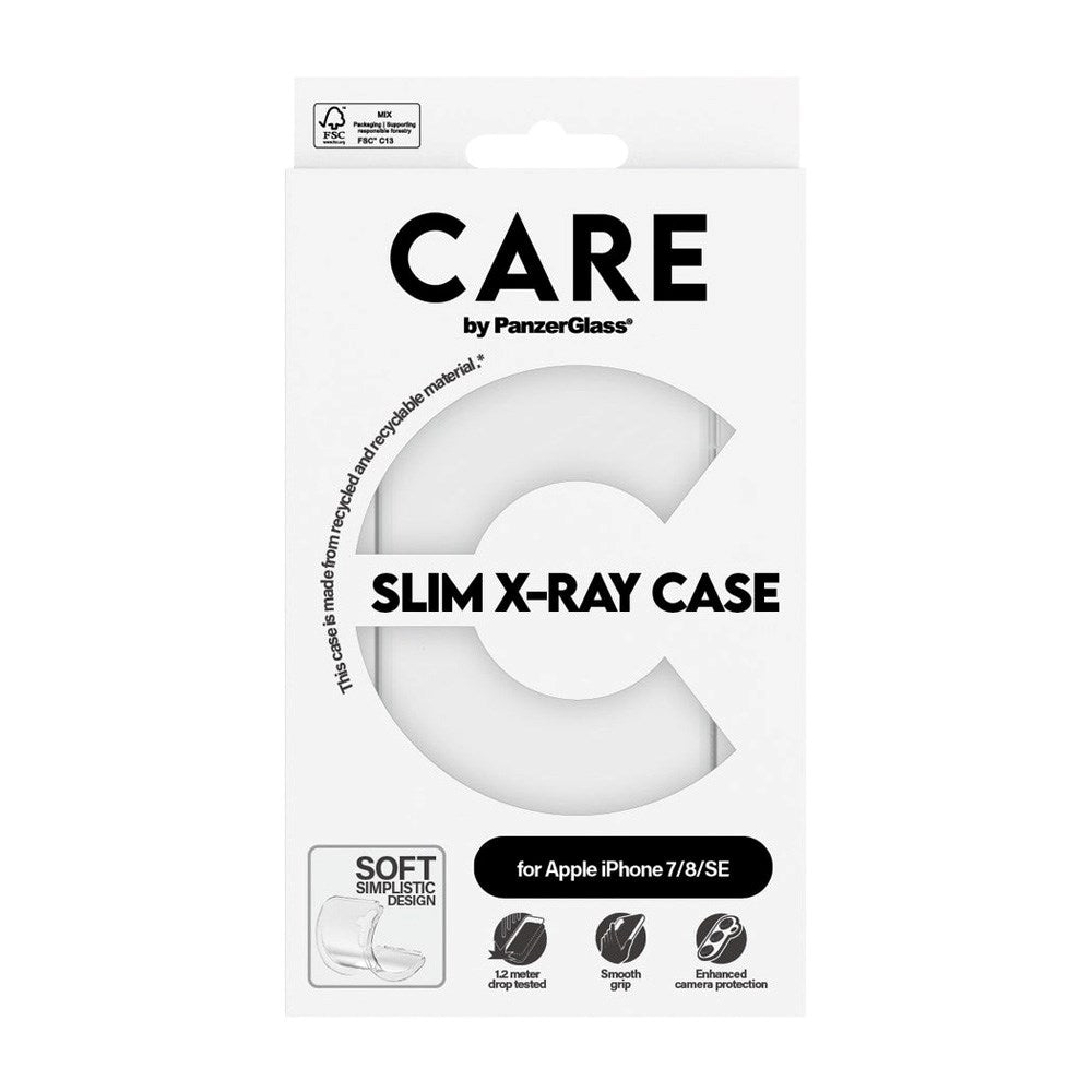 CARE by PanzerGlass iPhone SE (2020 / 2022) / 7 / 8 FASHION X-Ray Soft Basic Baksidedeksel - Gjennomsiktig
