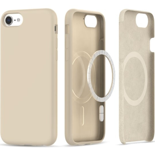 iPhone SE (2022 / 2020) / 8 / 7 Tech-Protect Silikone Bagside Cover - MagSafe Kompatibel - Beige