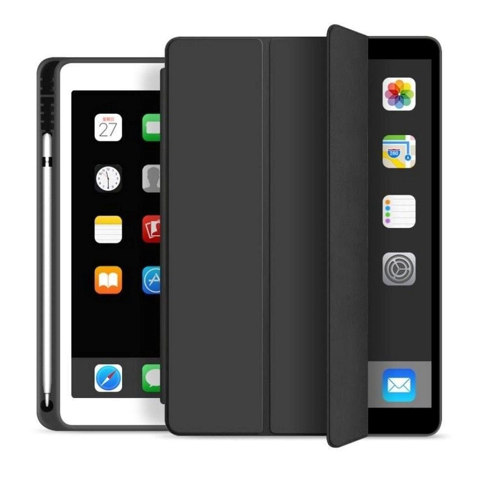 Tech-Protect Smartcase iPad 10,2'' (2019 / 2020 / 2021) Tri-fold deksel m. Penneholder - Svart