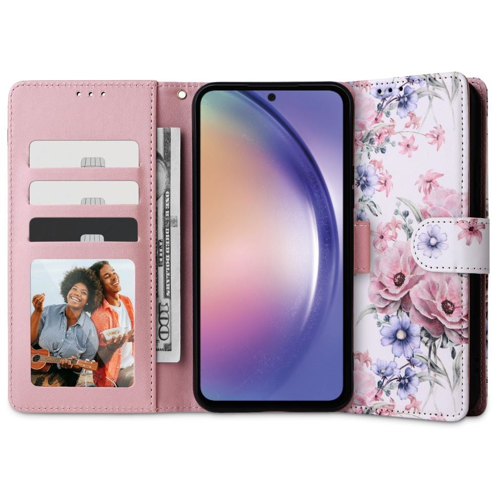 Samsung Galaxy A54 (5G) Tech-Protect Flip Wallet m. Pung - Blossom Flower