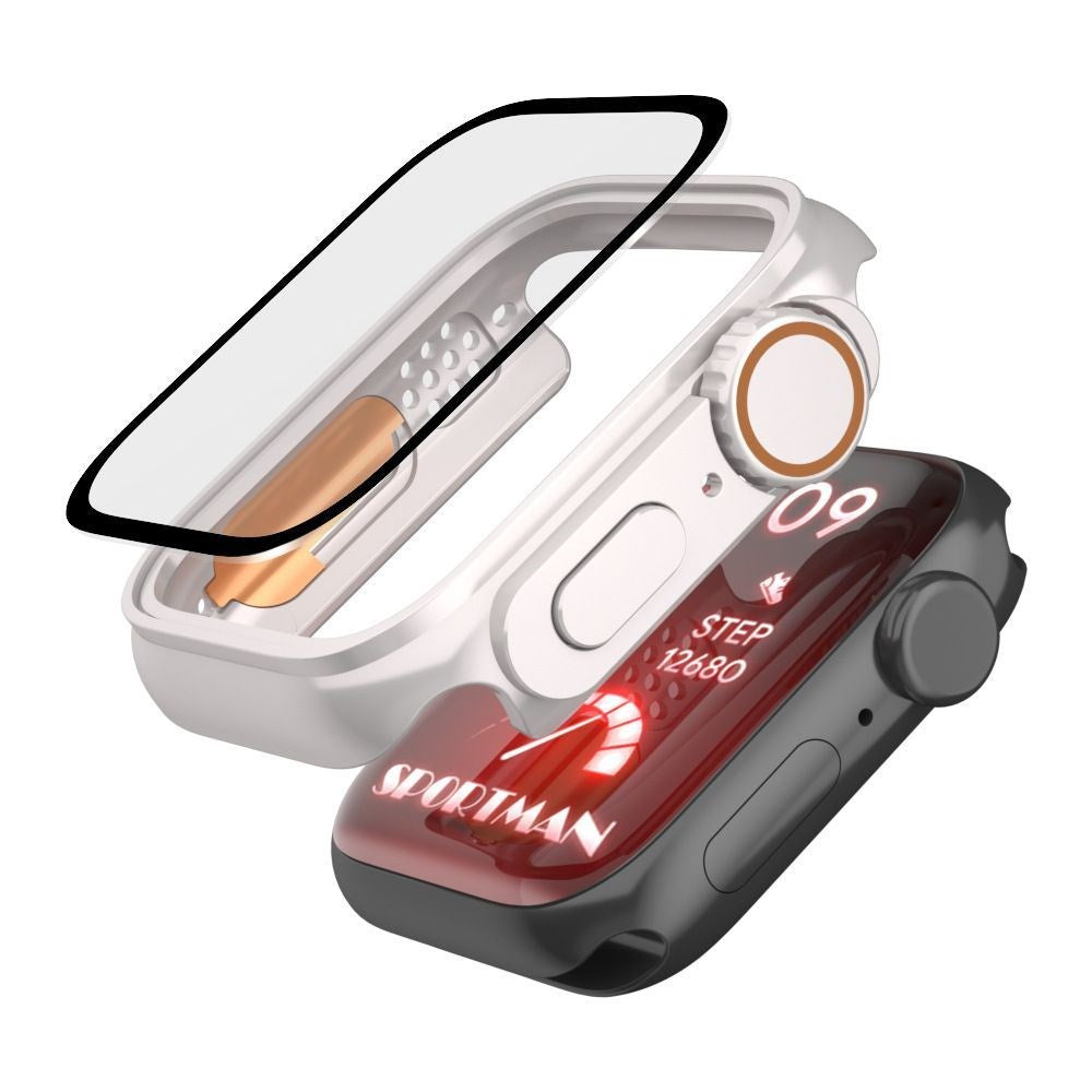 Apple Watch Tech-Protect DEFENSE360 Smartwatch Case m. Skærmbeskyttelse - 9/8/7 (45mm) - Sort / Orange