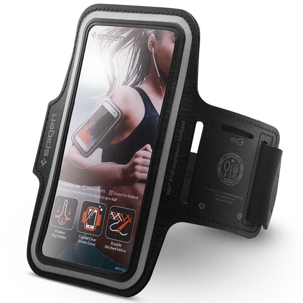 Spigen Velo A700 Sport Løbearmbånd - Size XXL - Sort