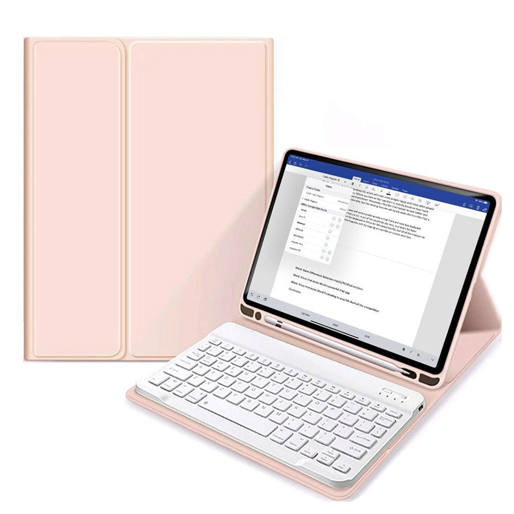 iPad 11" (2025) / iPad 10,9" (2024/2022) Tech-Protect tastaturdeksel m. Blyantholder - Engelsk layout - Rosa