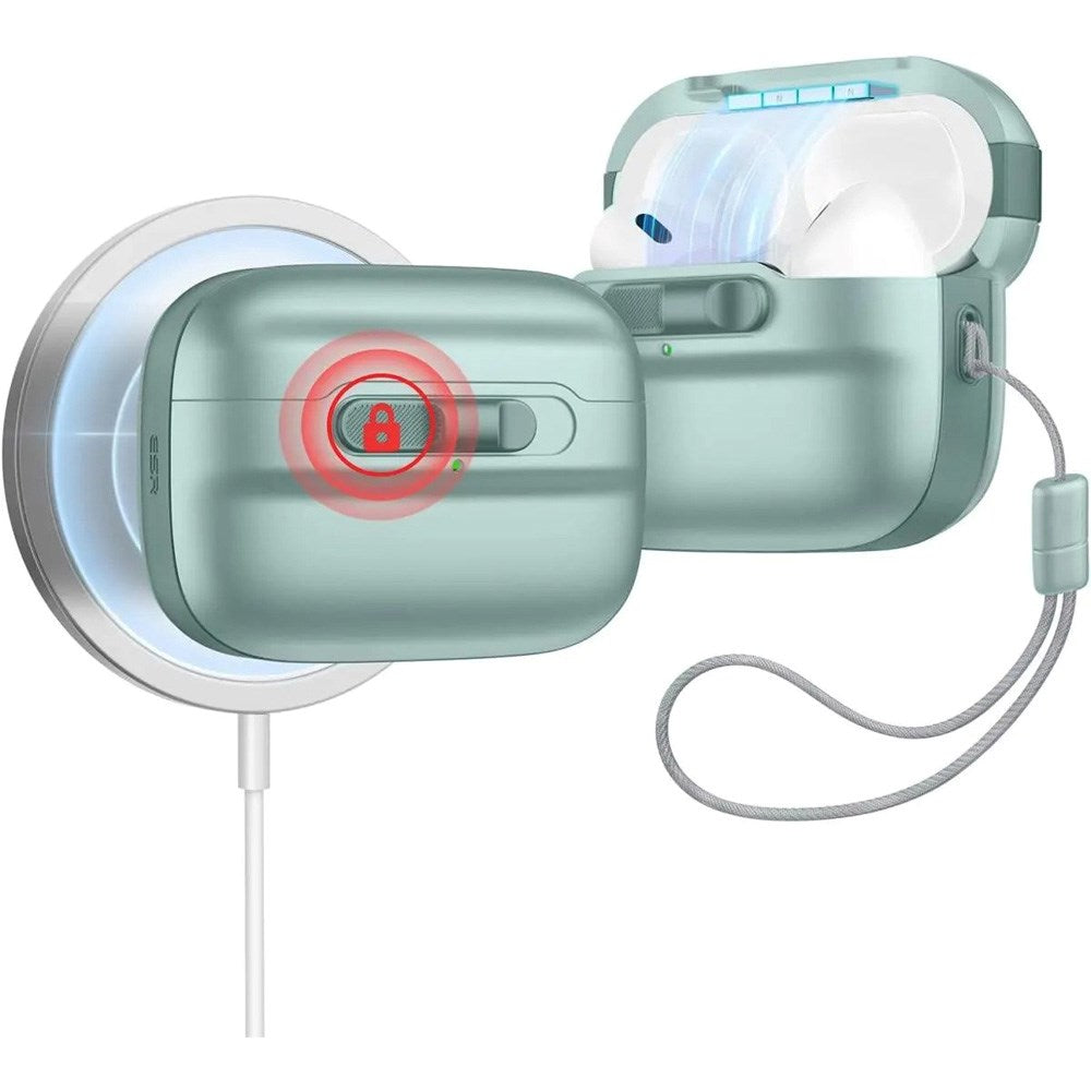 AirPods Pro (1. & 2. Gen.) ESR HaloLock Pulse Case - MagSafe Kompatibel - Grøn