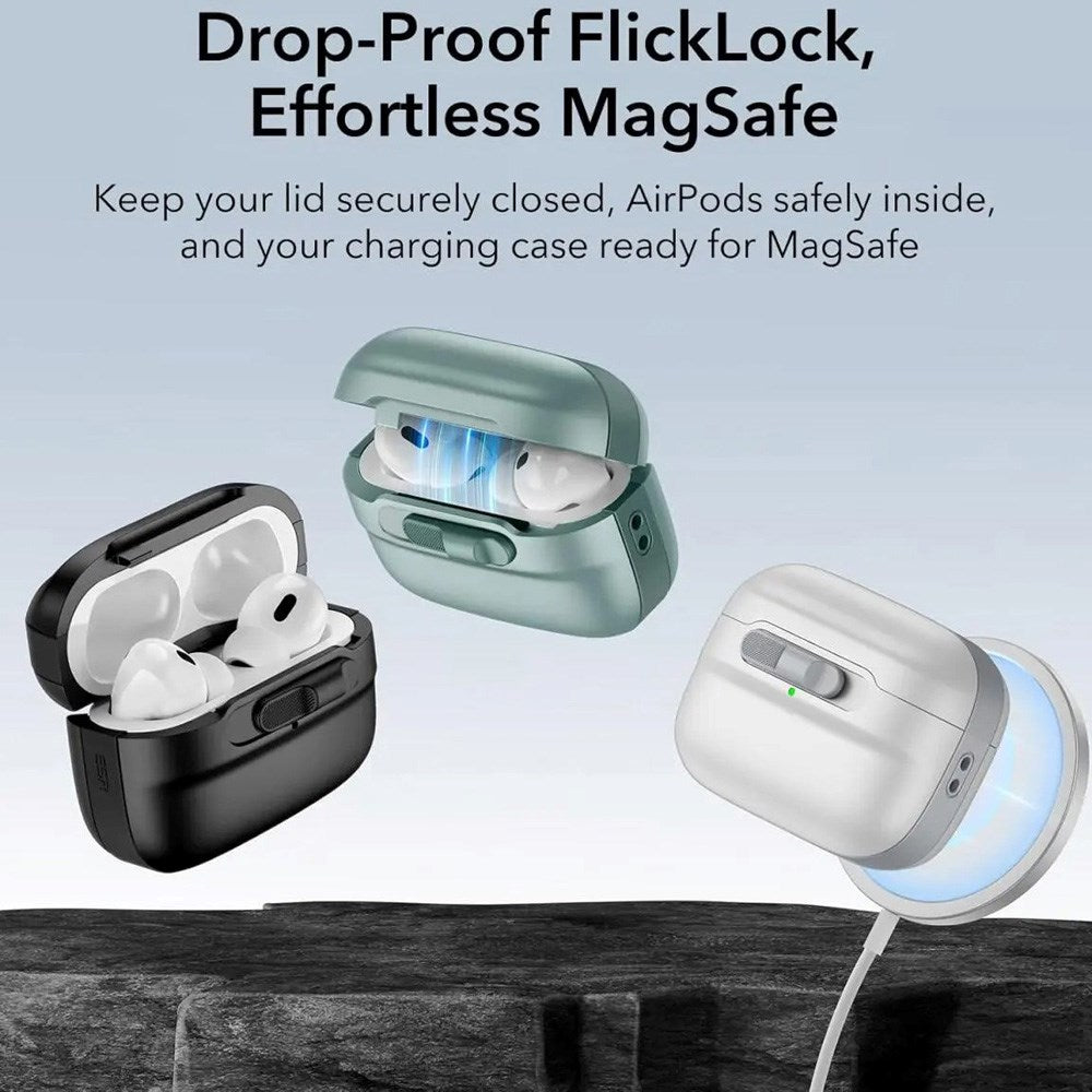 AirPods Pro (1. & 2. Gen.) ESR HaloLock Pulse Case - MagSafe Kompatibel - Grå
