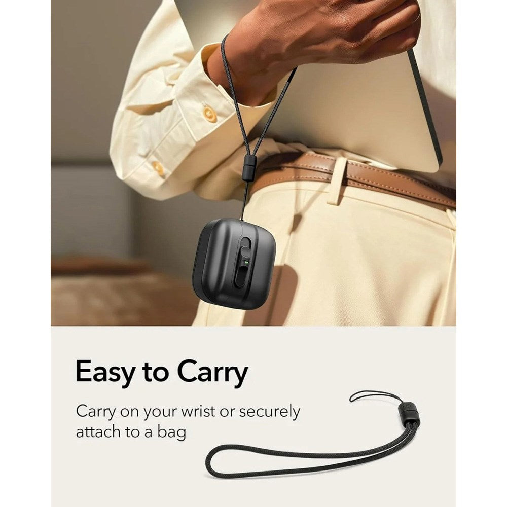 AirPods (4. generasjon) ESR HaloLock Pulse-veske - MagSafe-kompatibel - Svart