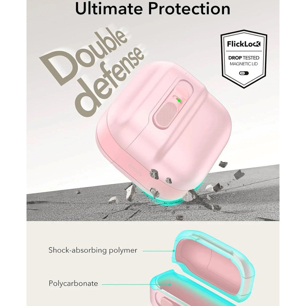 AirPods (4. Gen.) ESR HaloLock Pulse Case - MagSafe Kompatibel - Lyserød