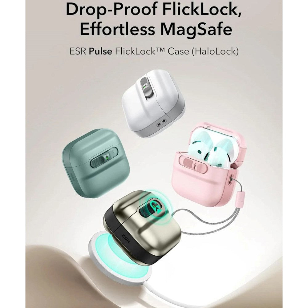 AirPods (4. Gen.) ESR HaloLock Pulse Case - MagSafe Kompatibel - Lyserød