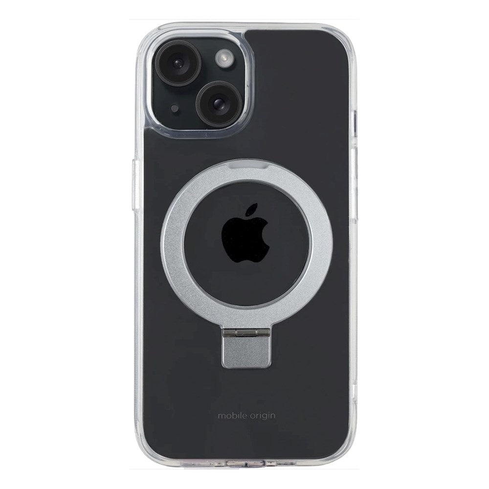 iPhone 15 Mobile Origin RingMag fleksibelt plastdeksel - gjennomsiktig