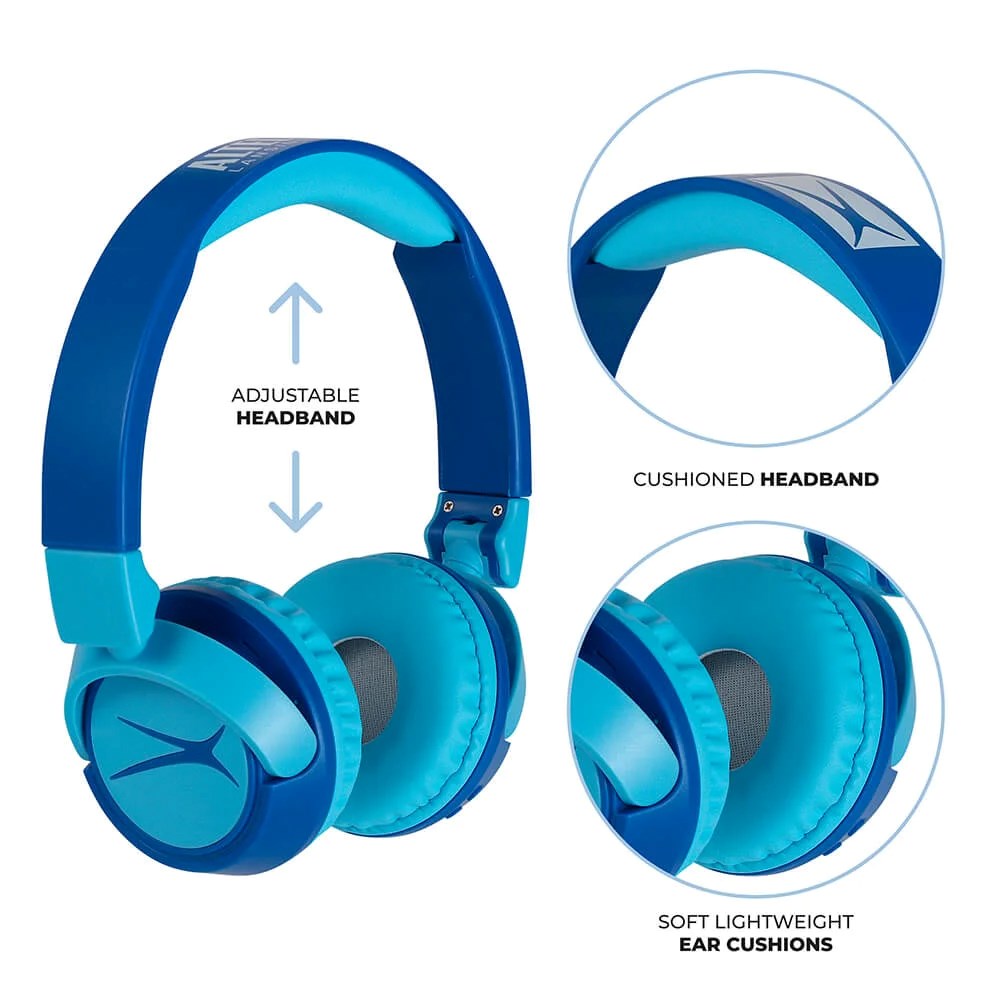 Altec Lansing 2-i-1 Trådløs / m. Ledning Headset til Børn - On-Ear Design - Blå