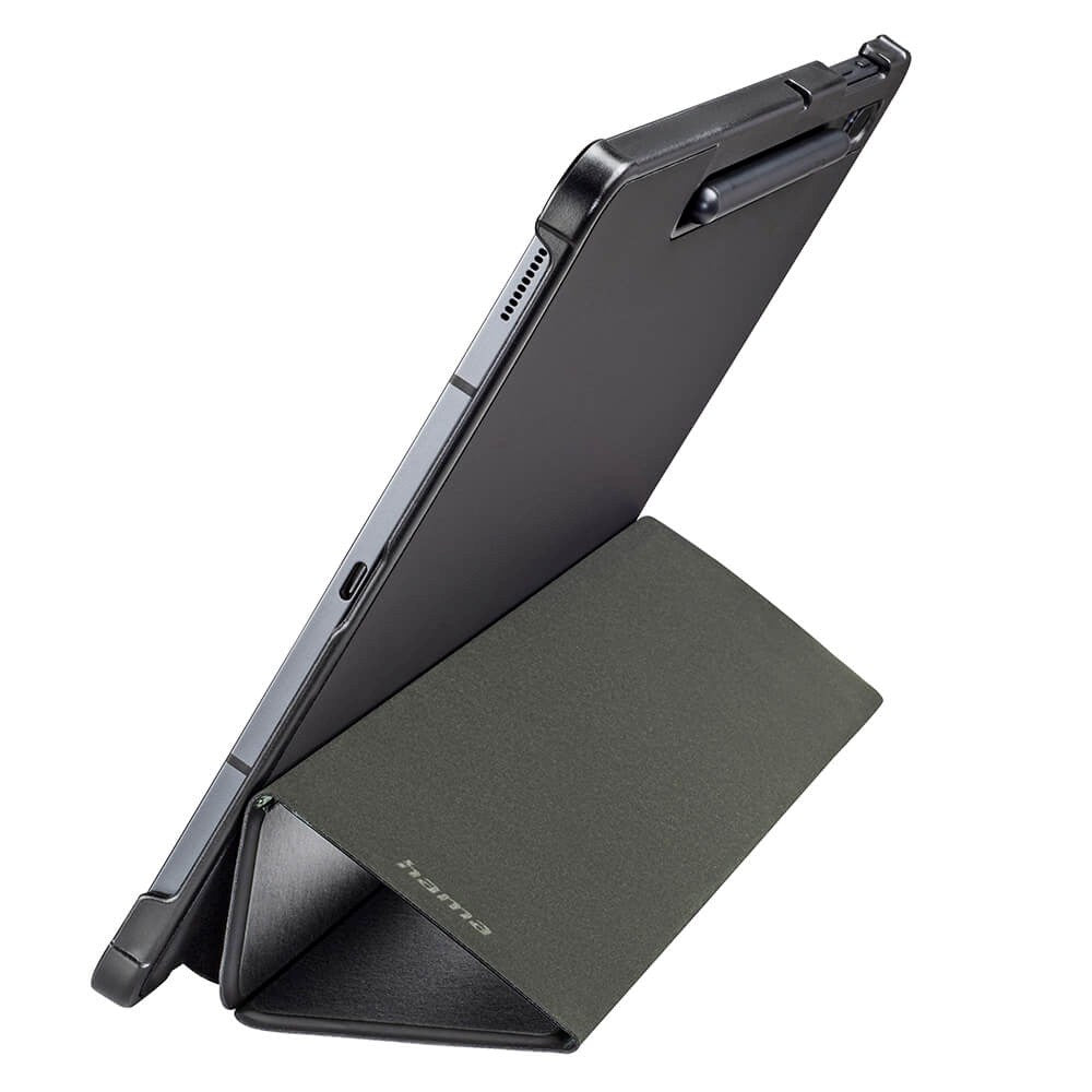 HAMA Fold Samsung Galaxy Tab S7 FE / S7+ (Plus) 12.4" Flip Cover - Standerfunktion & Lomme til Stylus Pen - Sort
