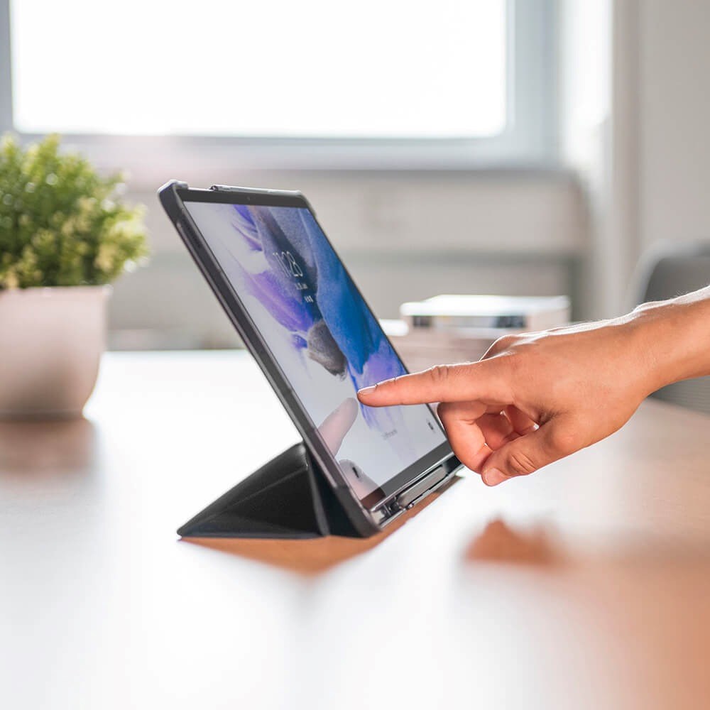 HAMA Fold Samsung Galaxy Tab S7 FE / S7+ (Plus) 12.4" Flip Cover - Standerfunktion & Lomme til Stylus Pen - Sort