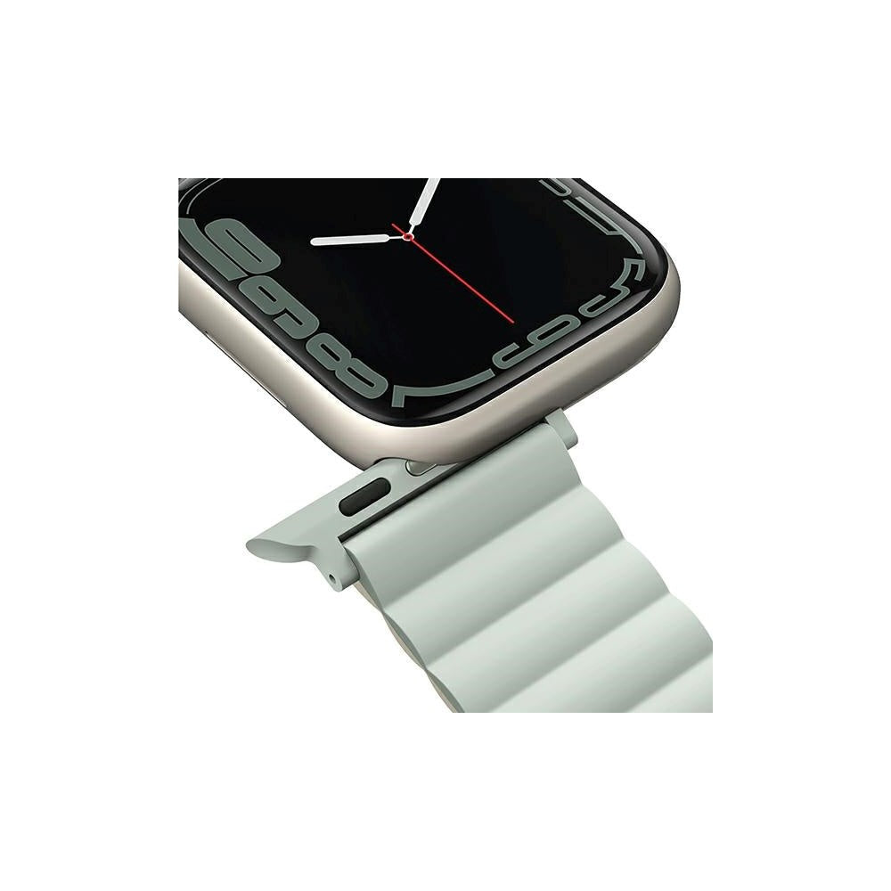 Apple Watch (42/44/SE/45/46/49 mm) UNIQ Revix vendbar klokkerem Magnetisk - Sage / Beige