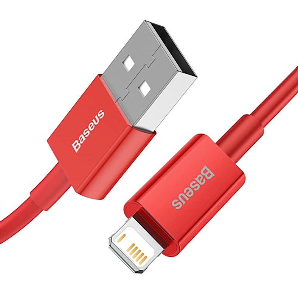 Baseus Superior Series 1m USB-A til Lightning-kabel - Rød
