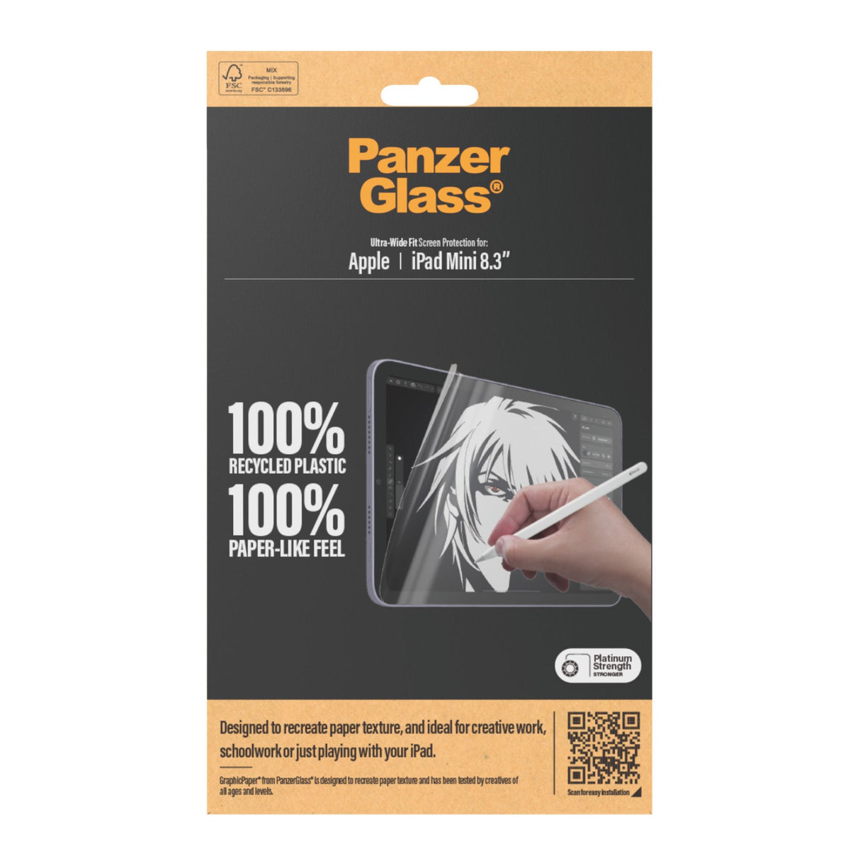 PanzerGlass GraphicPaper skjermbeskytter for iPad Mini (2024/2021) – Ultra-Wide Fit