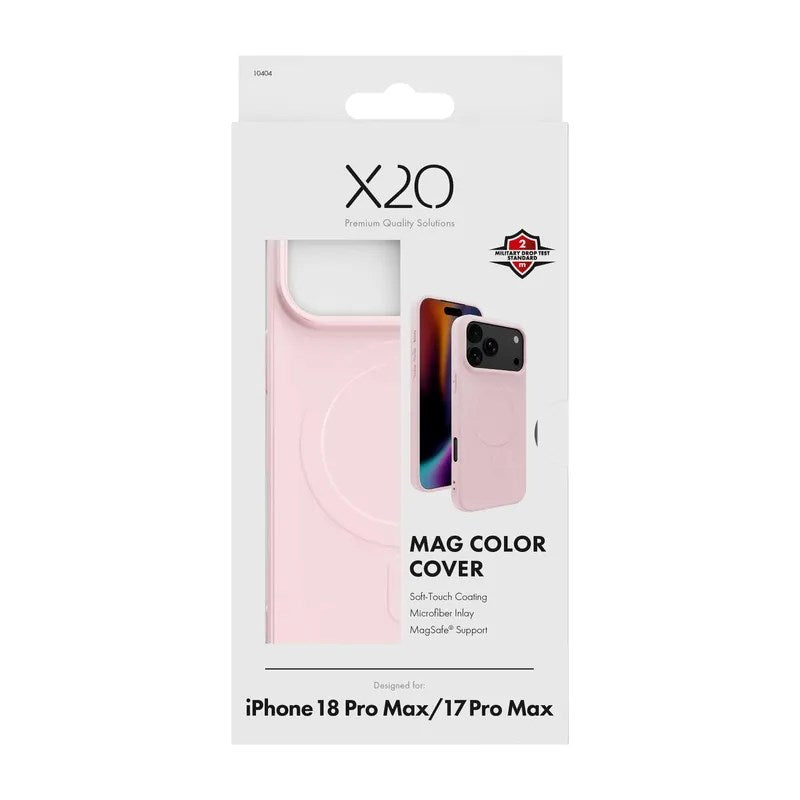 iPhone 18 Pro Max / 17 Pro Max X2O Mag Color Bagside Cover - MagSafe Kompatibel - Lyserød