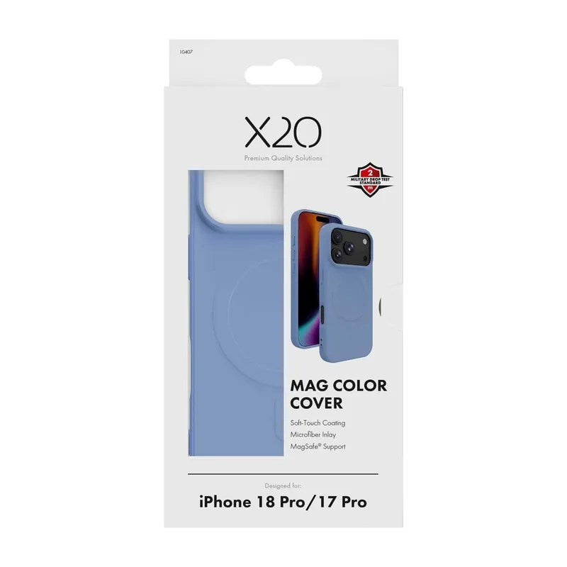 iPhone 18 Pro / 17 Pro X2O Mag Color Bagside Cover - MagSafe Kompatibel - Blå