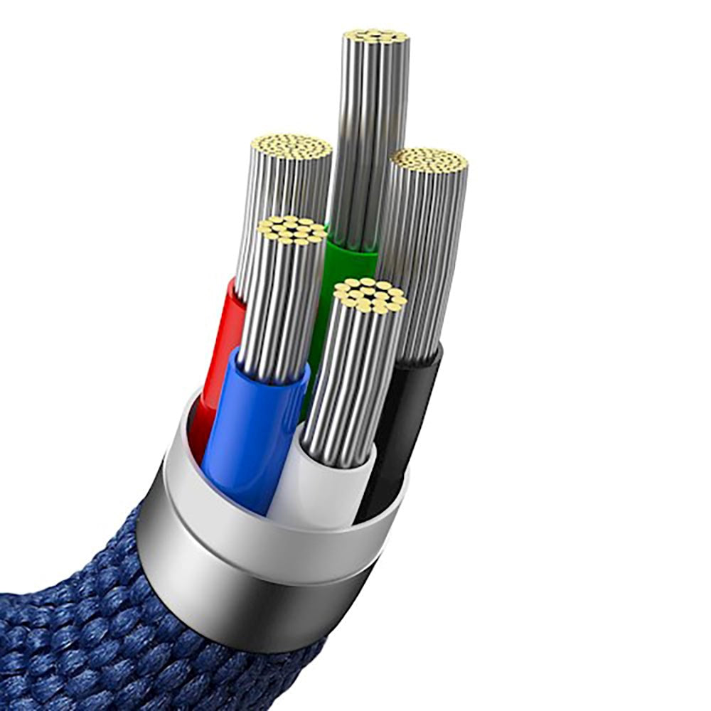 Baseus Crystal Shine Kabel USB-C til Lightning PD 20W - 2m - Blå