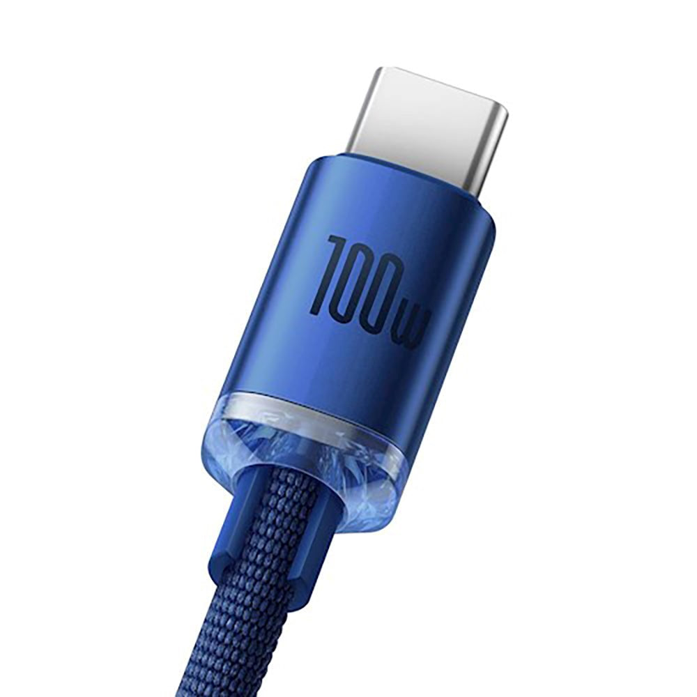 Baseus Crystal Shine Kabel USB-A til USB-C PD 100W - 2m - Blå