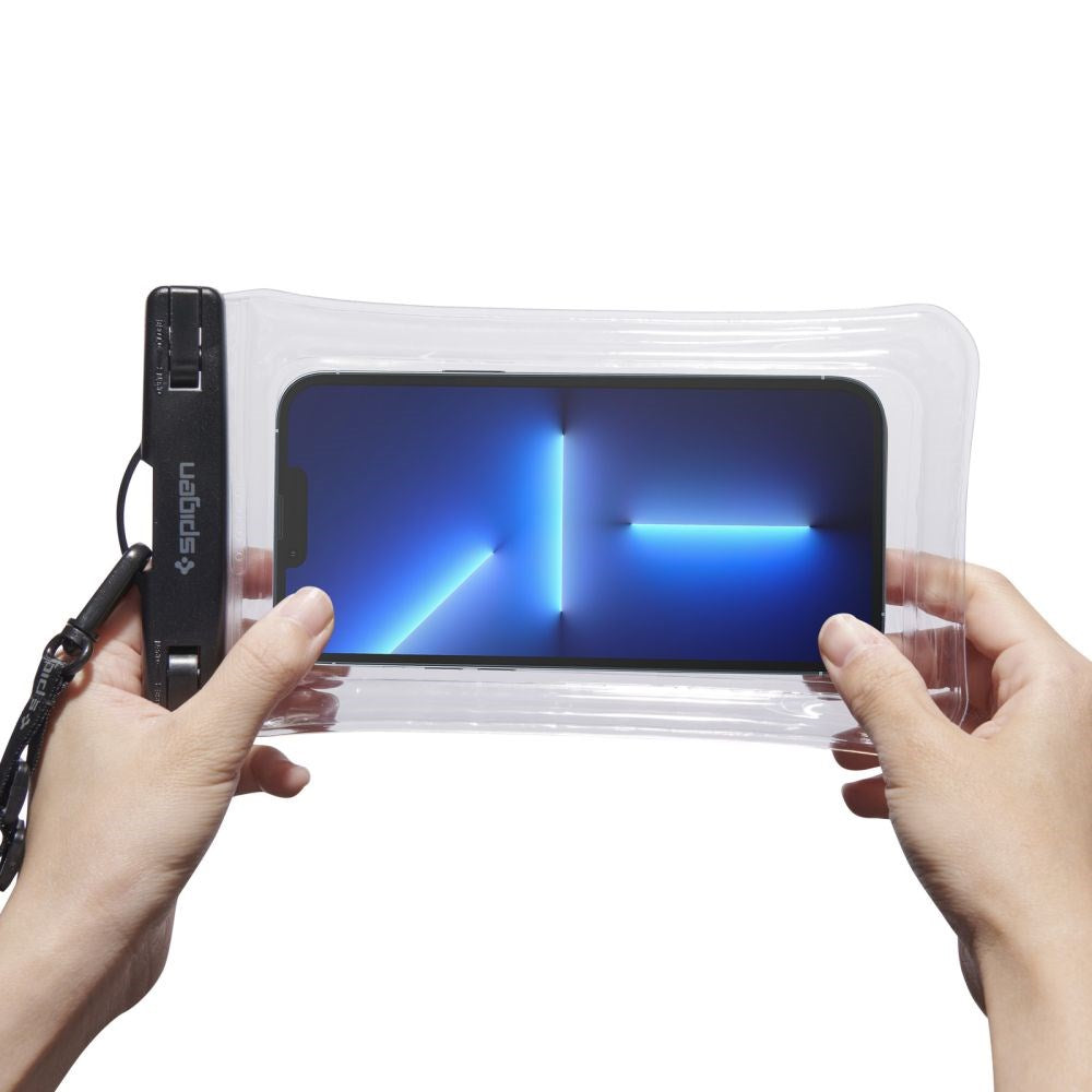 Spigen A610 Universal Liquid Waterproof Case - 2 Pack - Svart / Gjennomsiktig (maks. mobilstørrelse: 170 x 90 mm)