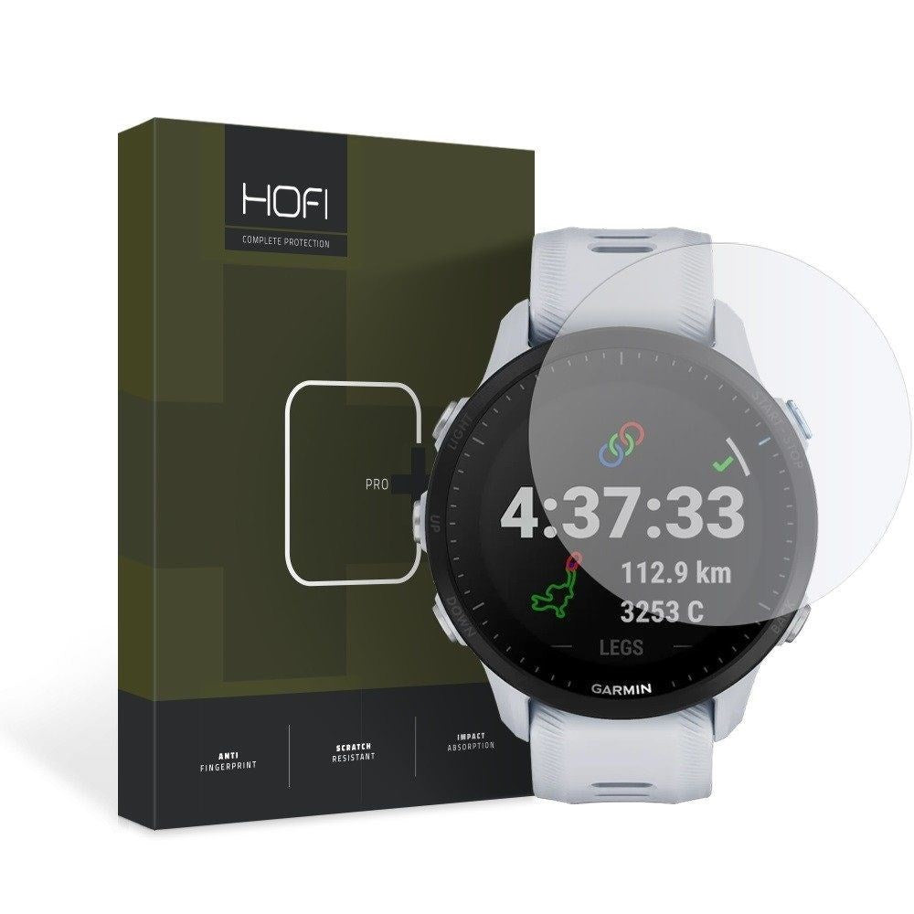 Garmin Forerunner 955 / 955 Solar Hofi Glass Pro+ skjermbeskytter i herdet glass - gjennomsiktig