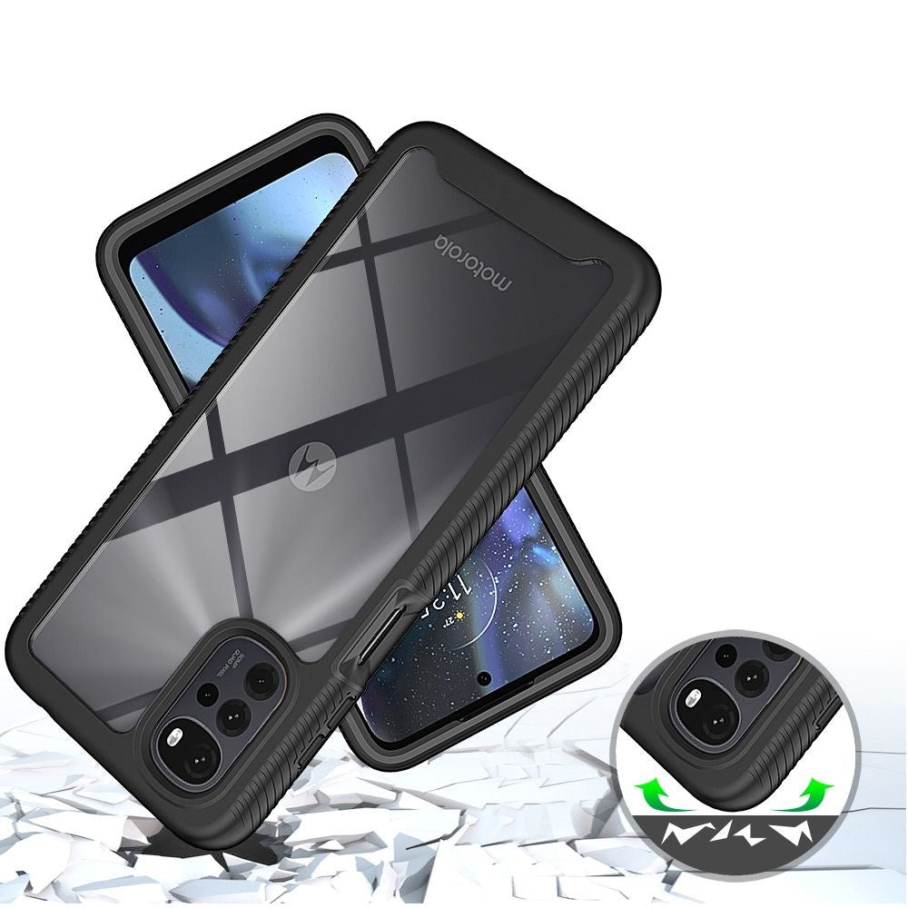 Motorola Moto G22 / E32 / E32s Tech-Protect DEFENSE360 Cover m. Skærmbeskyttelse - Gennemsigtig / Sort
