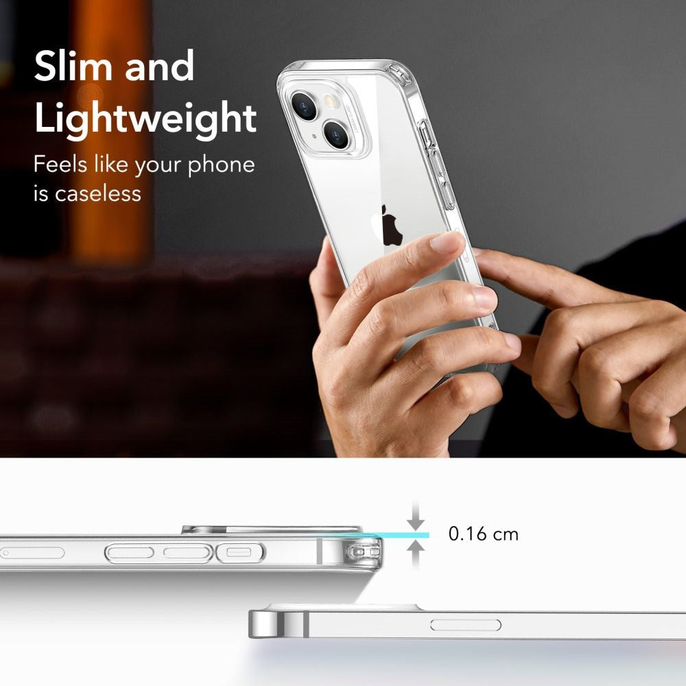 iPhone 14 / 13 Bakdeksel ESR Project Zero Slim Clear Deksel - Gjennomsiktig