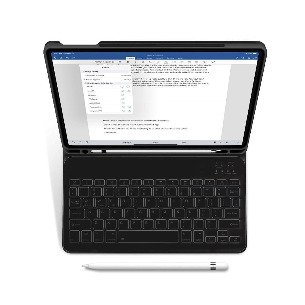 iPad 11" (2025) / iPad 10.9" (2024/2022) Tech-Protect Keyboard Cover m. Pencil Holder - Engelsk Layout - Sort