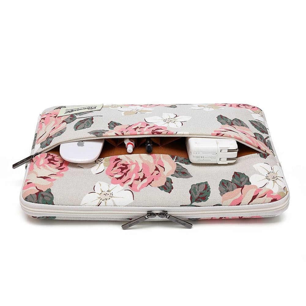 Canvaslife Flower Sleeve For MacBook 13" / PC 13" (35 x 25 cm) - Lett
