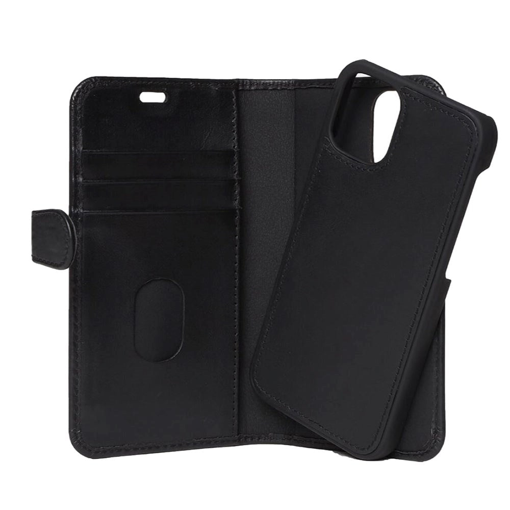 iPhone 12 Mini Buffalo Wallet Læder Cover m. Pung & Magnet - Sort