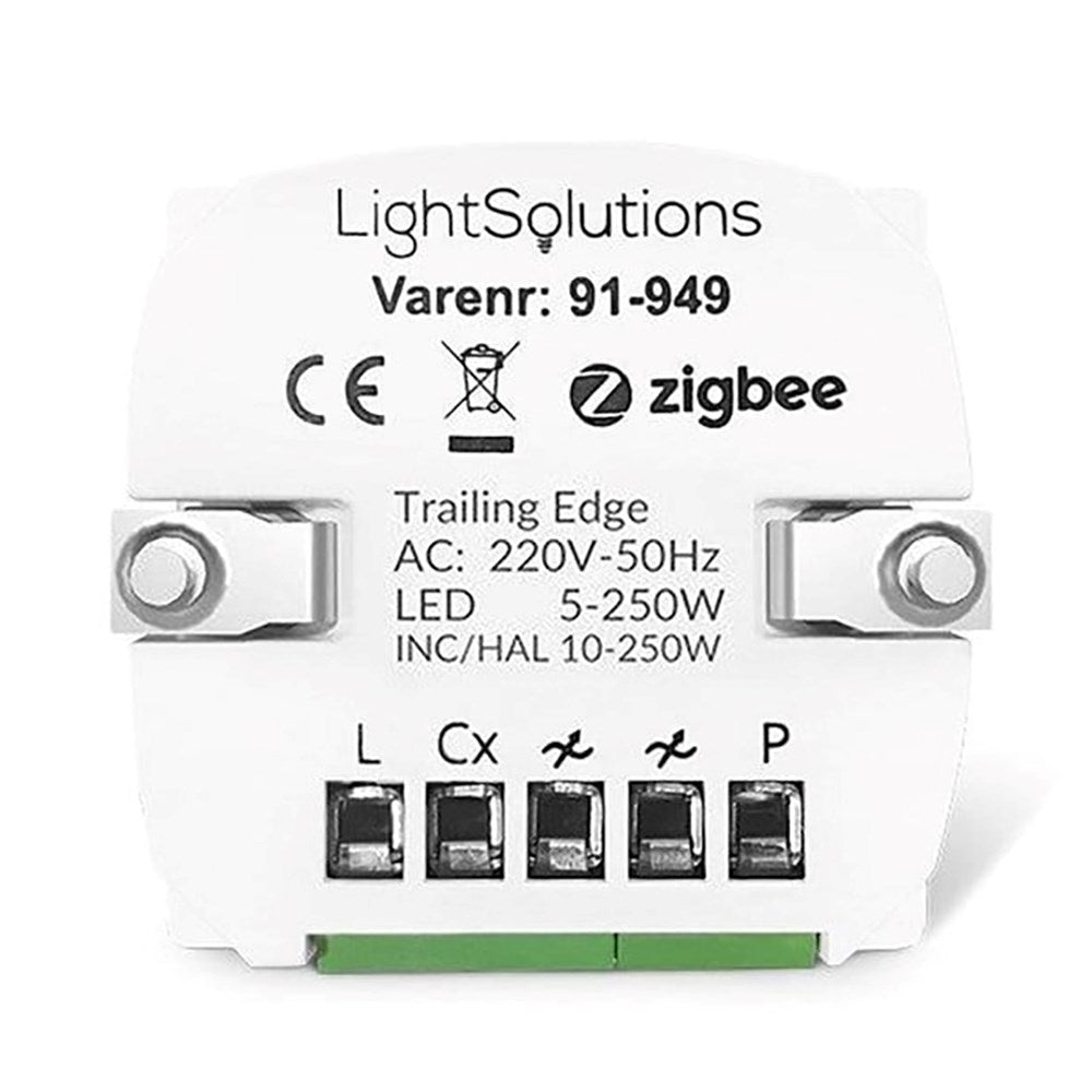 Light Solutions - ZigBee 250W Drejelysdæmper til LK FUGA Kontakt - Hvid