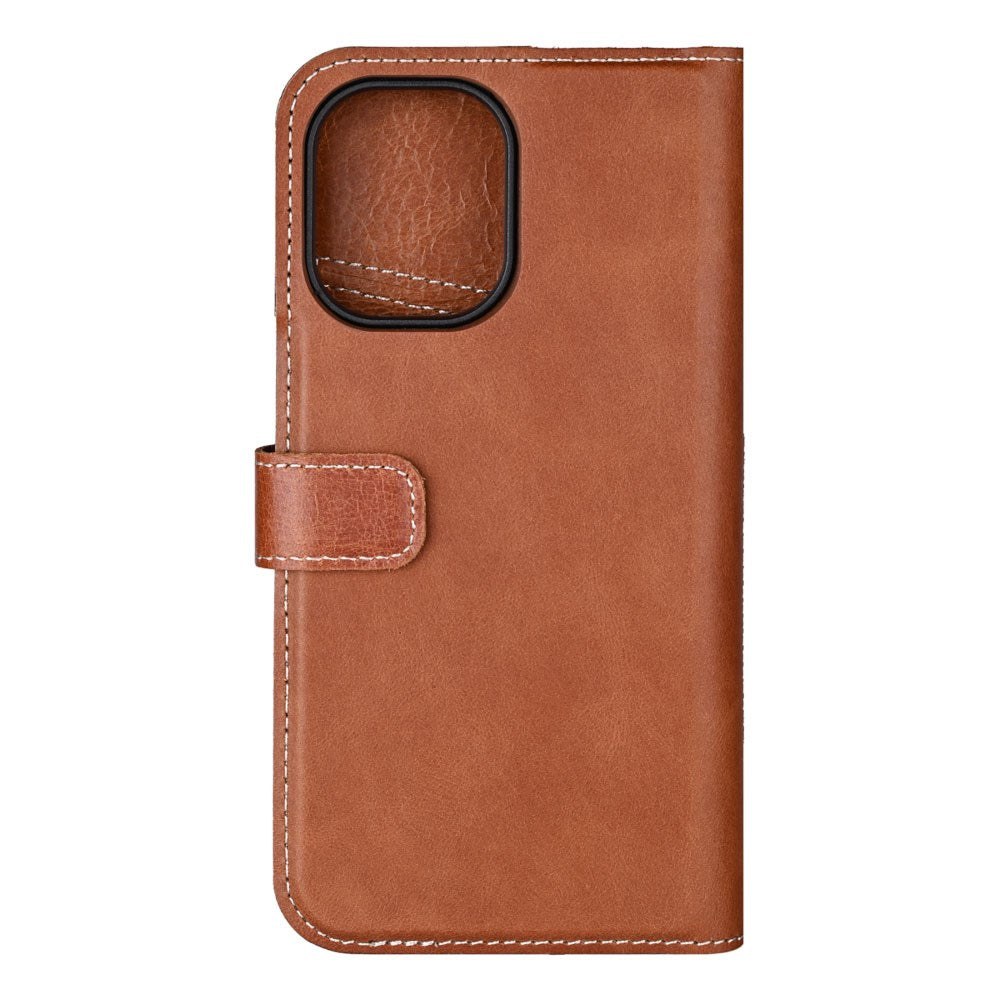iPhone 16 Essentials 2-i-1 Læder Flip Cover m. Aftagelig Funktion - MagSafe Kompatibel - Brun