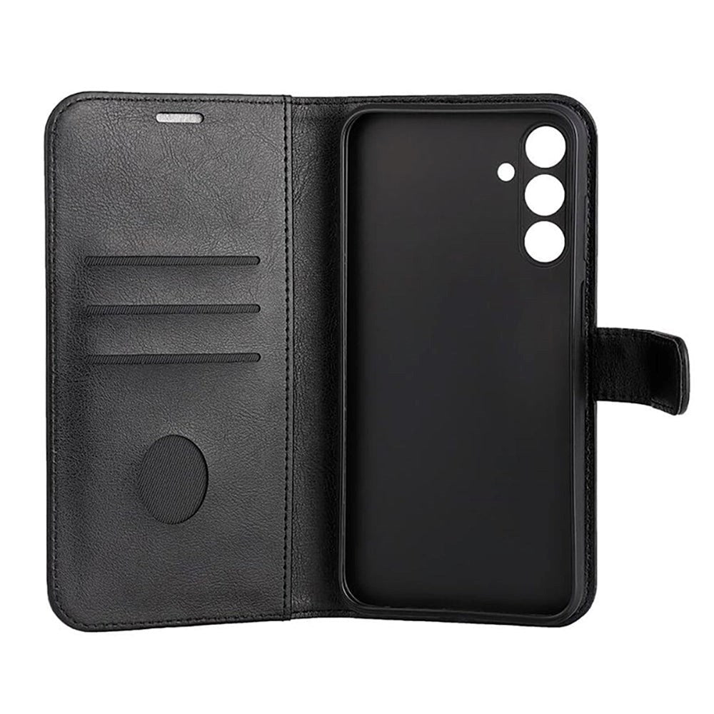 Samsung Galaxy A15 (5G) / A15 RadiCover Vegan Leather Flip Cover - 86 % strålebeskyttelse - Svart