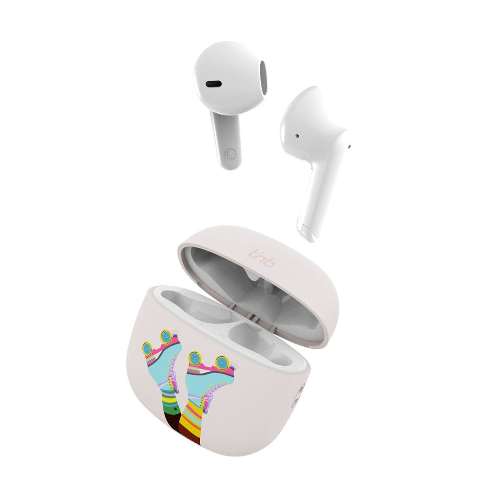 T'NB ORIGIN Trådløse In-Ear Headset m. Opladningsetui - Rulleskøjter Design