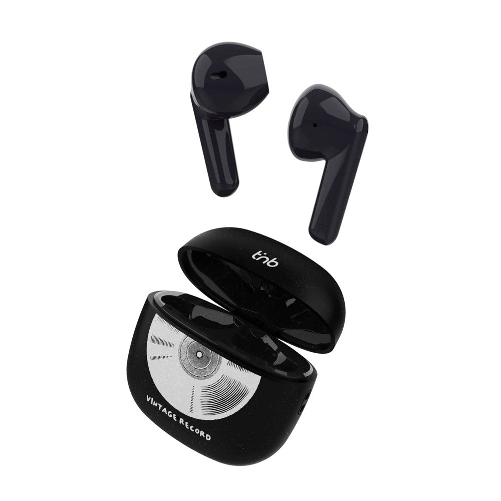 T'NB ORIGIN Trådløse In-Ear Headset m. Opladningsetui - Vinyl Design