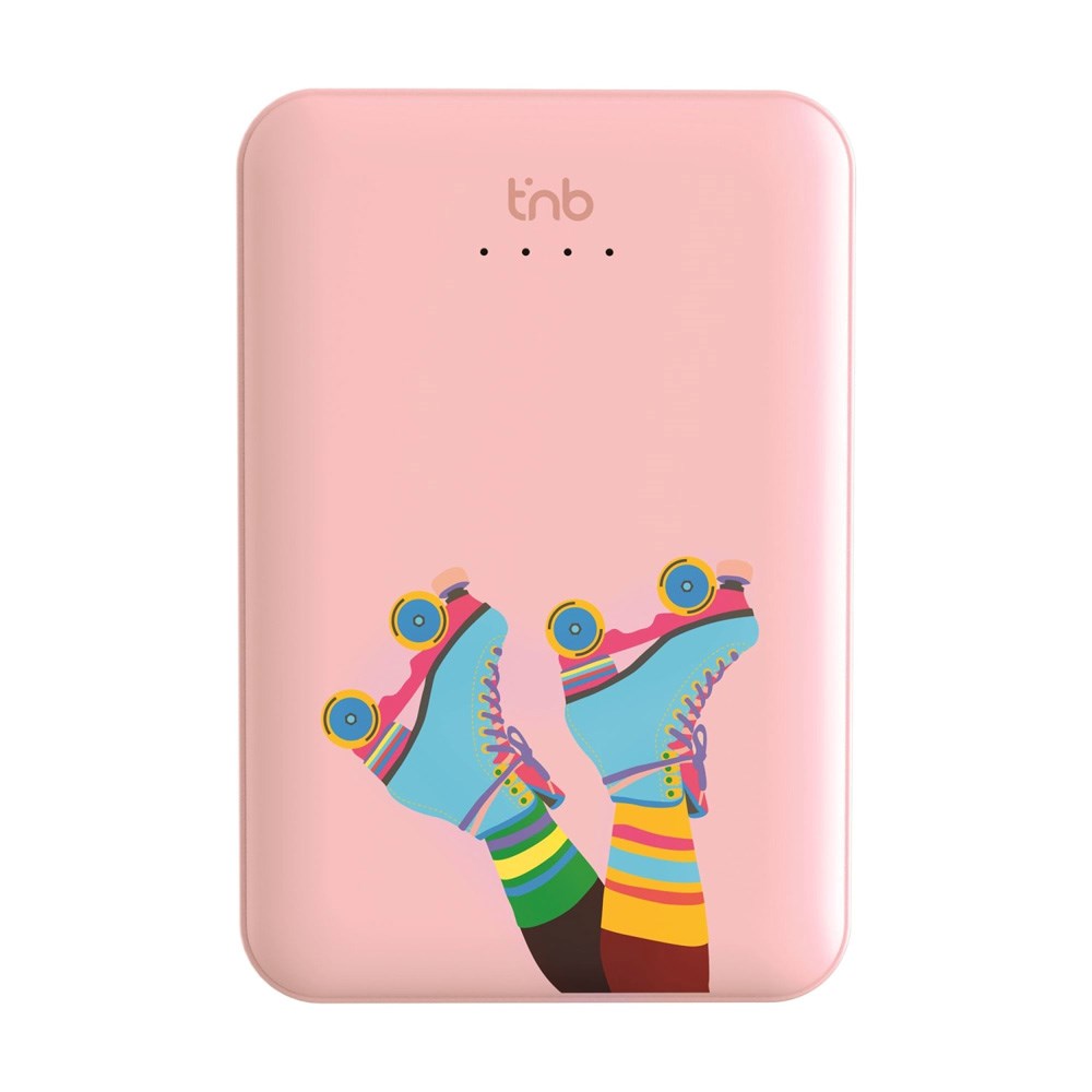 T'NB Powerbank 5000mAh - 20W - 2 x USB-A - 1 x USB-C - Rulleskøjter Design