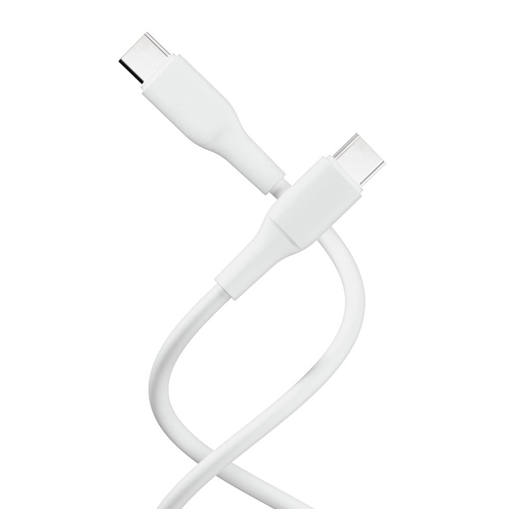 X2O Superflex USB-C til USB-C Kabel - 1.5m / 60W - Hvid